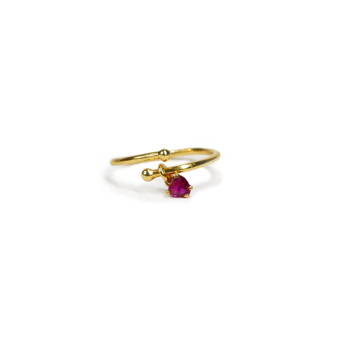 Small heart piercing ring