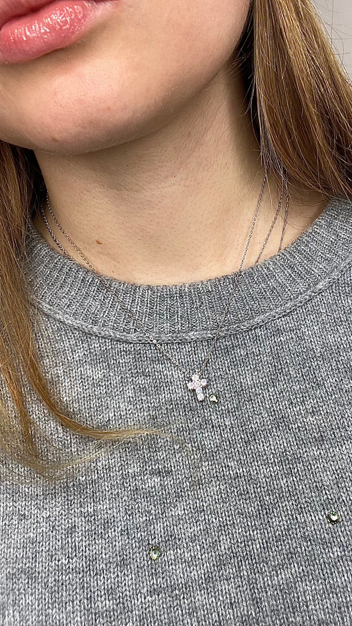 Cross Necklace "Sparkle Diamond"