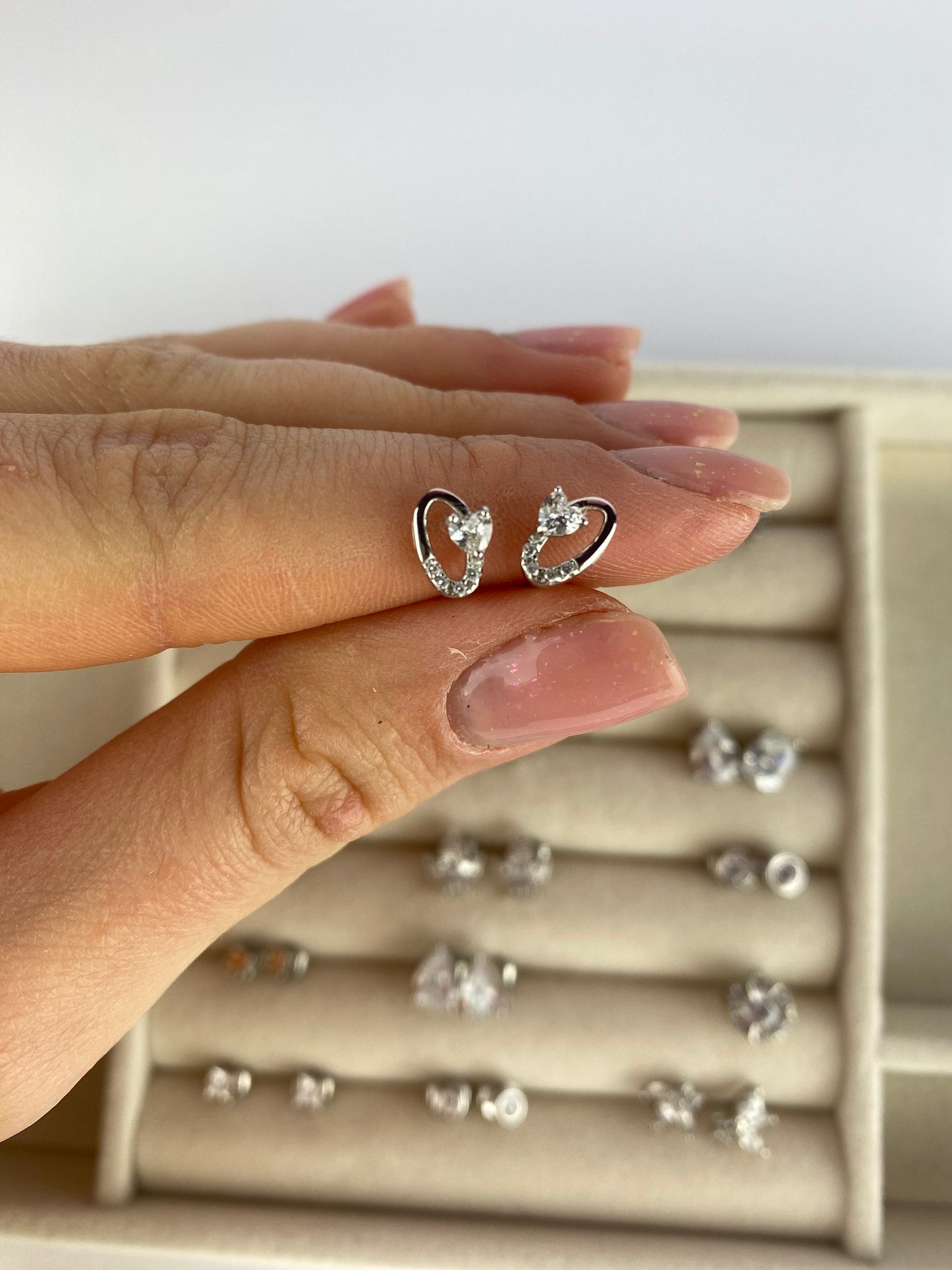 Heart Saturn earrings
