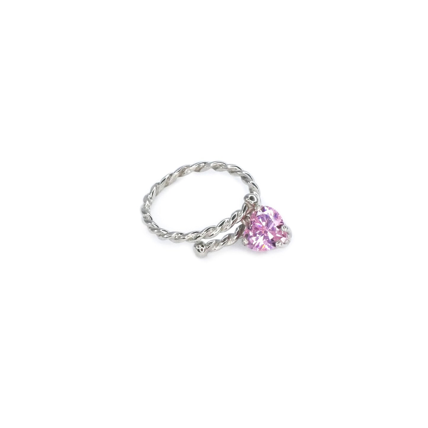 Large heart weave piercing ring